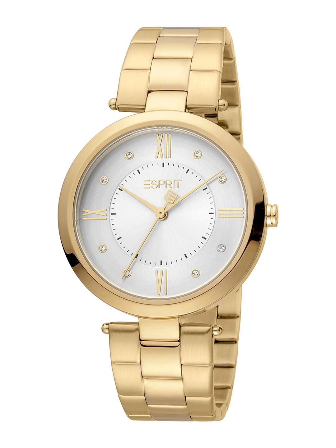

ESPRIT Women Embellished Dial & Stainless Steel Straps Analogue Watch ES1L252M0025, Gold