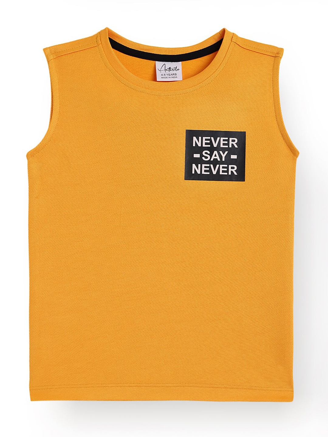 

Anthrilo Boys Sleeveless Cotton T-shirt, Yellow