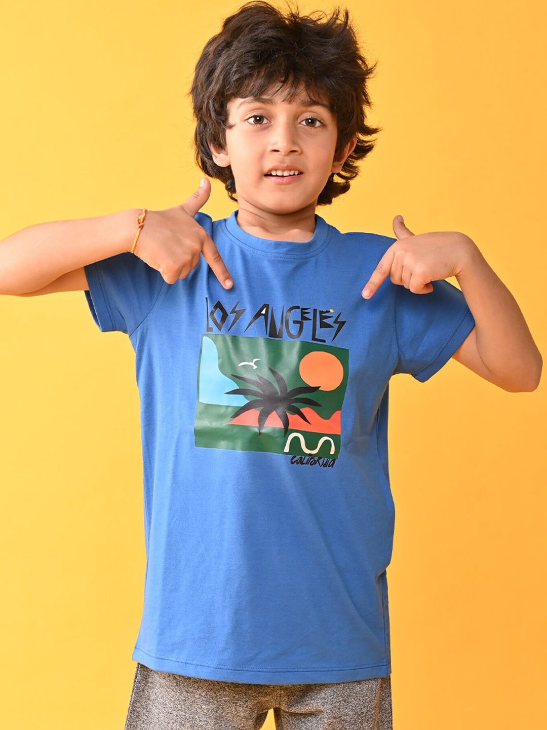 

Anthrilo California Boys Graphic Printed T-shirt, Blue