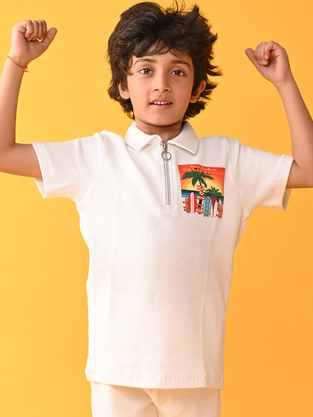 

Anthrilo Boys Polo Collar Cotton T-shirt, White