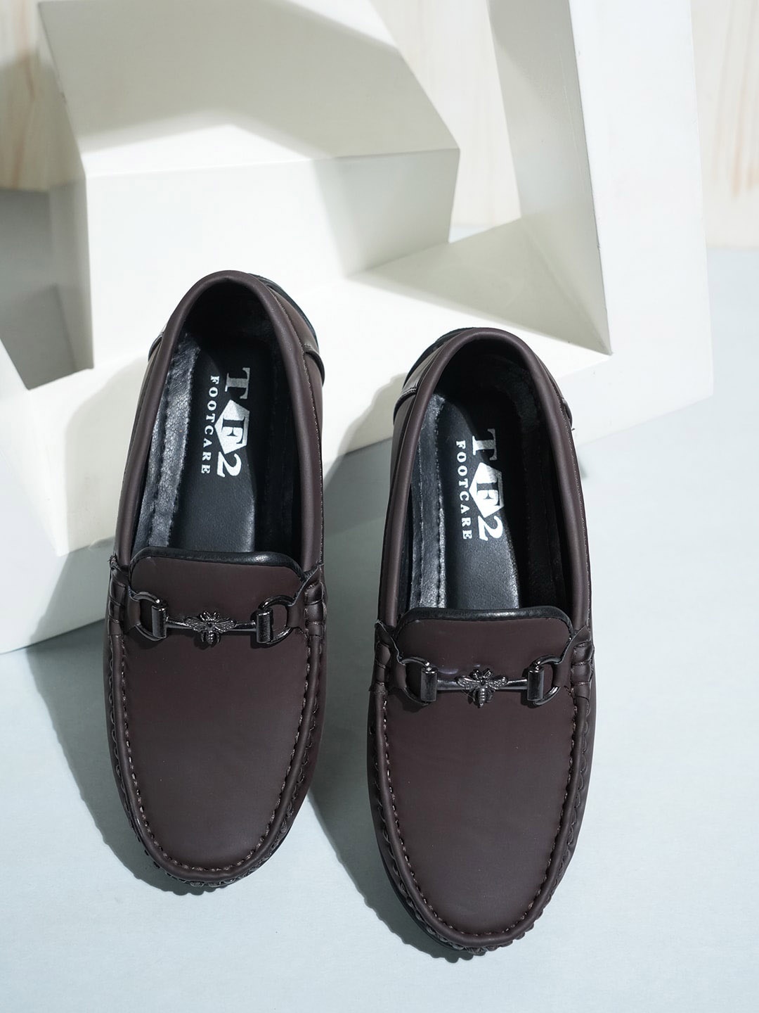 

Style Shoes Boys Textured Comfort Insole Driving Shoes, Brown