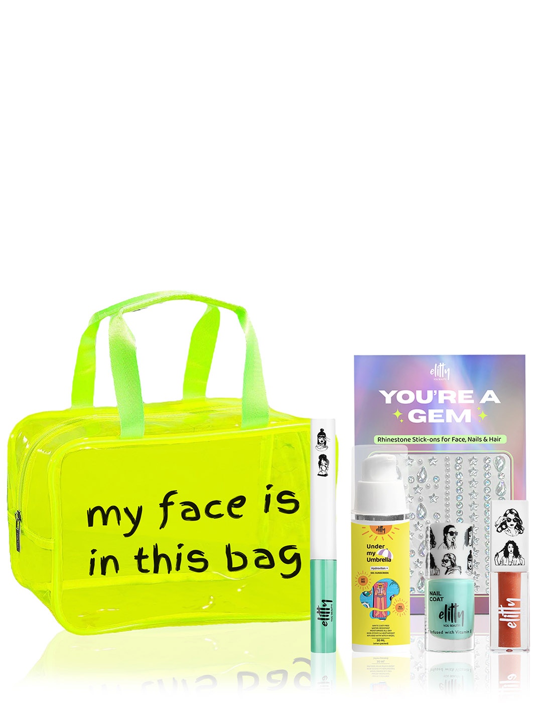 

Elitty Lets Face Time Makeup Gift Set, Green