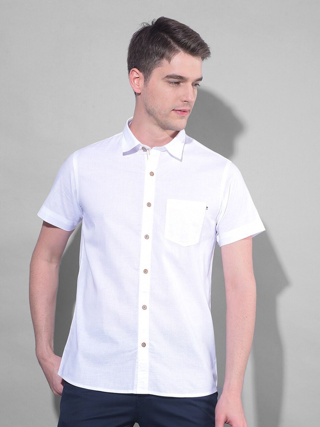 

Canary London Smart Slim Fit Cotton Casual Shirt, White
