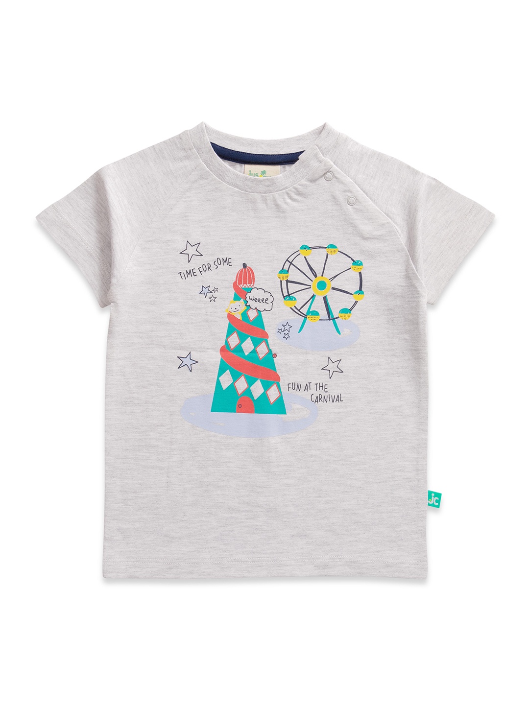 

JusCubs Boys Printed T-shirt, Grey