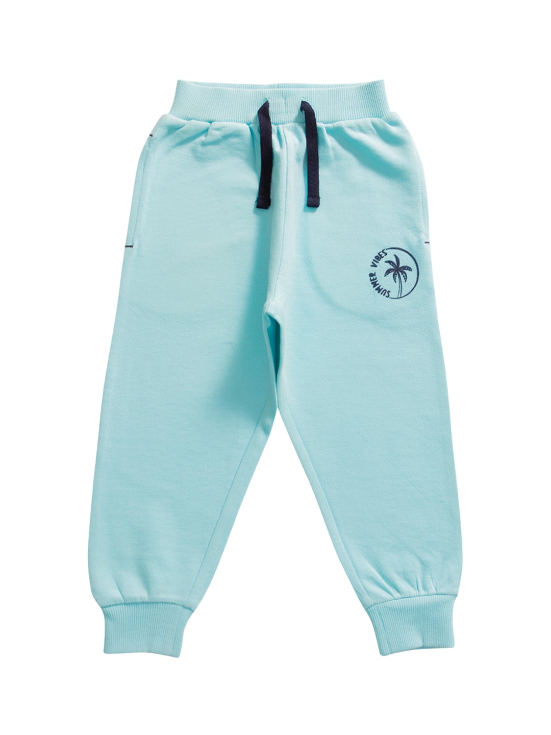 

JusCubs Boys Mid-Rise Cotton Joggers, Turquoise blue