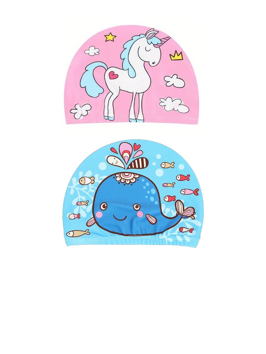 

EL REGALO Pack Of 2 Printed Swim Cap, Pink