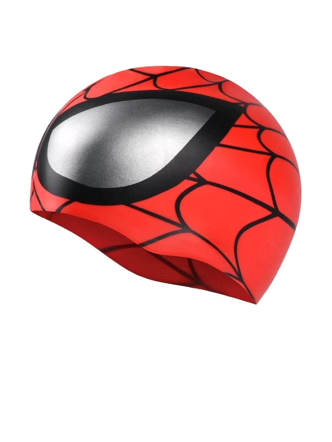 

EL REGALO Kids Spider Man Printed Swimming Cap, Red