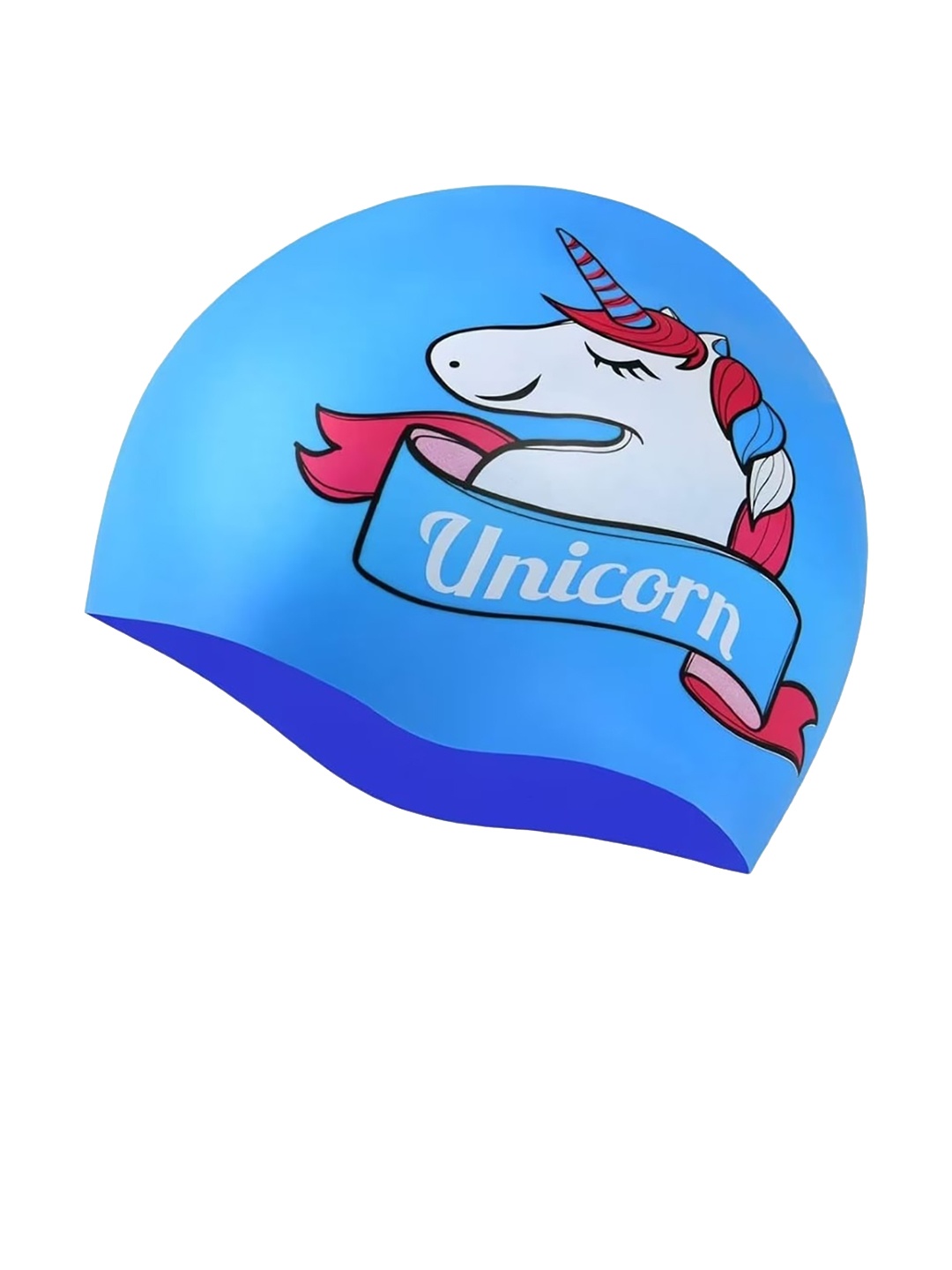 

EL REGALO Kids Printed Swim Cap, Blue