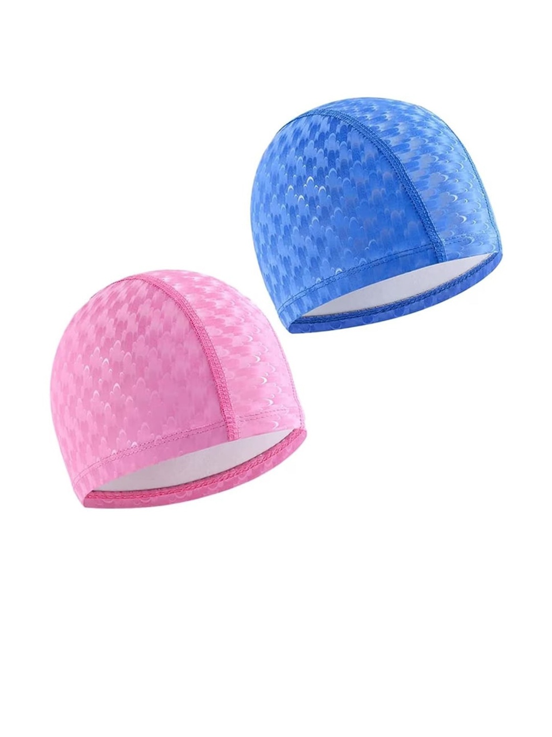 EL REGALO Unisex Set Of 2 Printed Swimming Cap, Pink