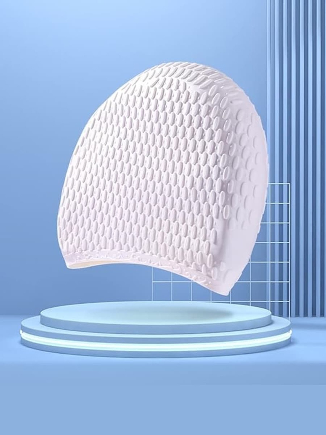 

EL REGALO Unisex Water Proof Swim Cap, White
