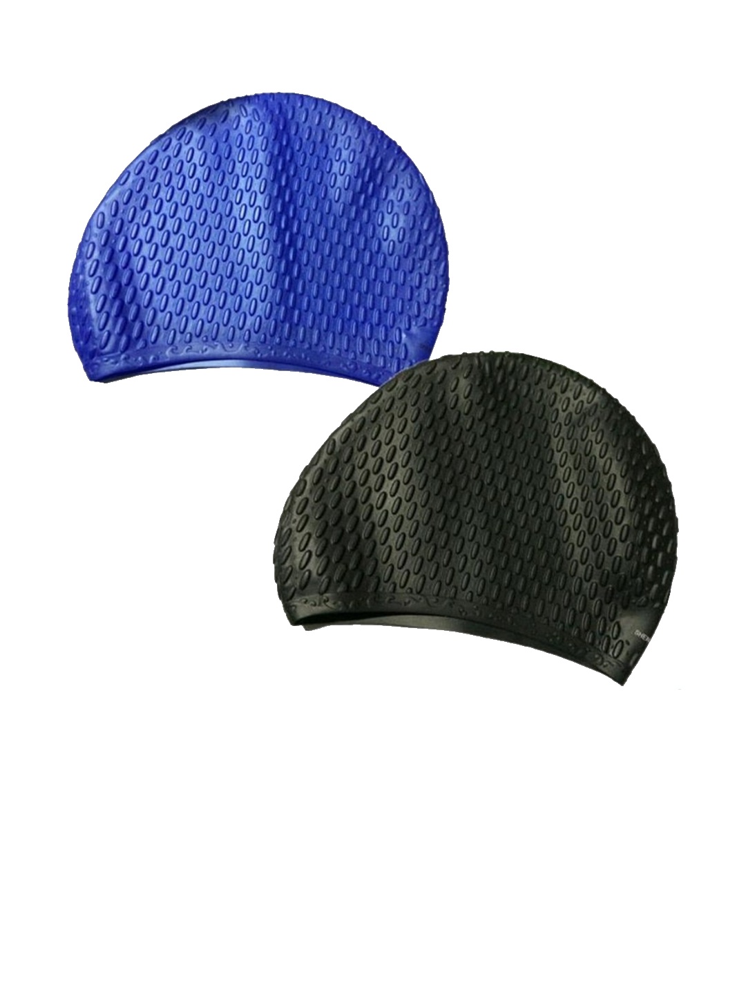 

EL REGALO Pack of 2 Textured Swim Cap, Blue