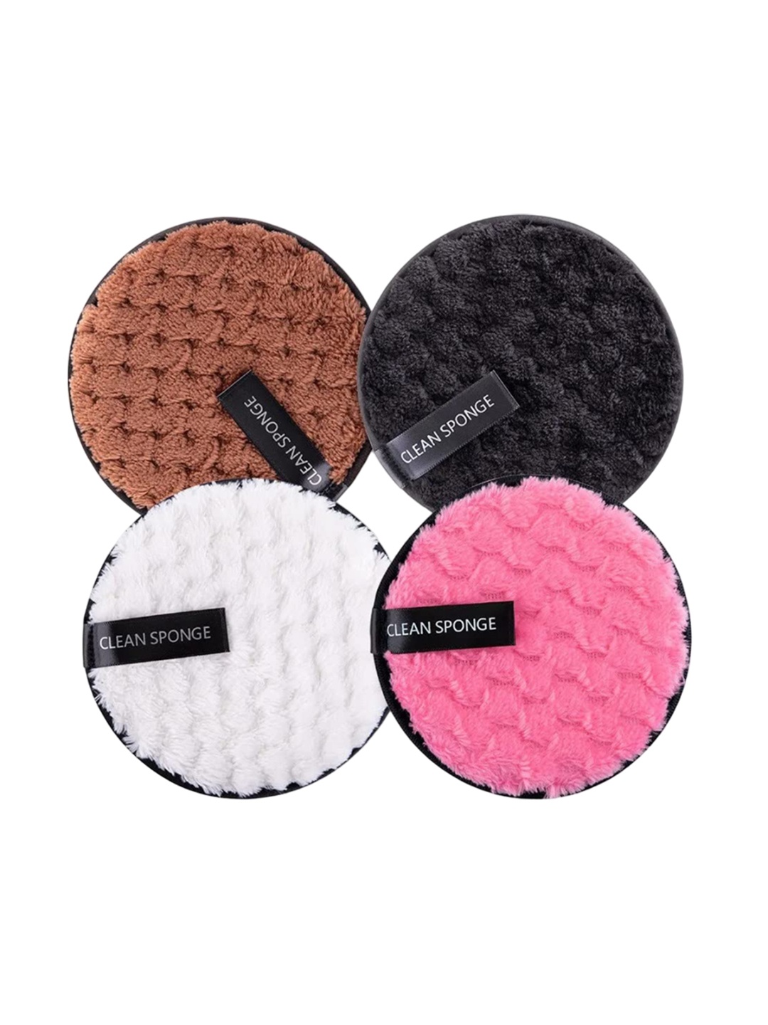 

CHRONEX Set Of 4 Reusable Makeup Removing Puffs, Assorted