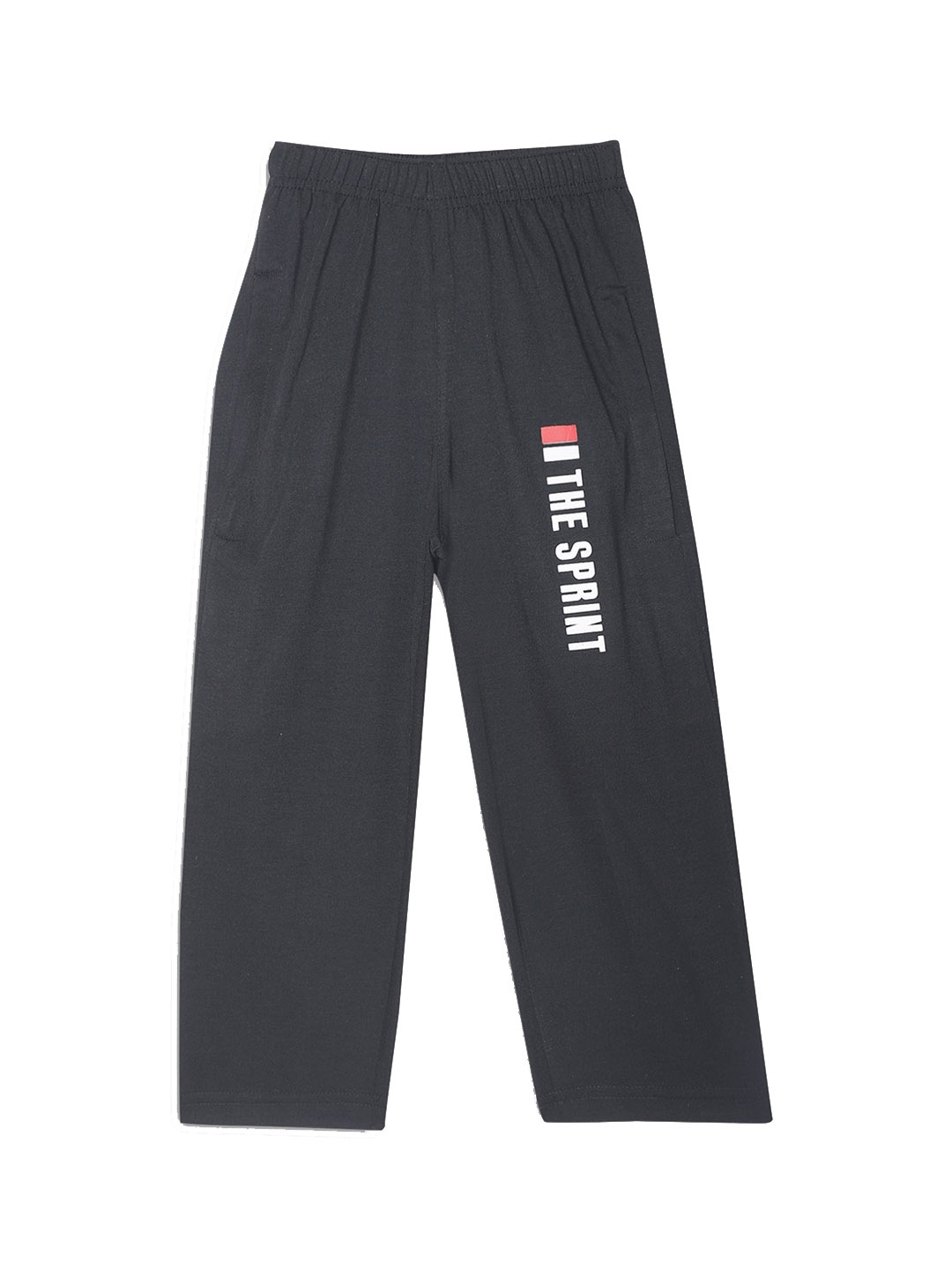 

VIMAL JONNEY Kids Printed Cotton Track Pants, Black