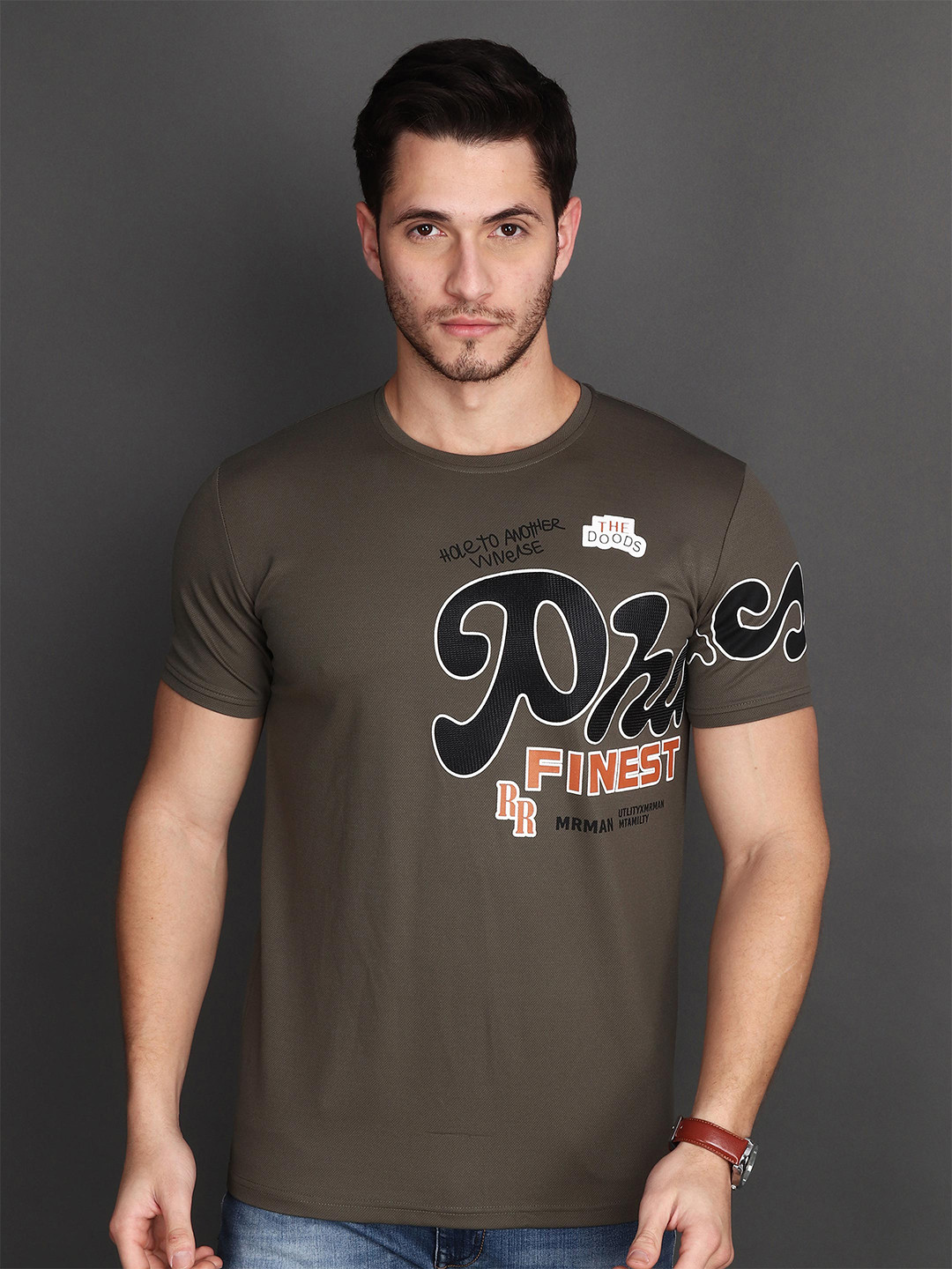 

Albion By CnM Men Typography Printed T-shirt, Green