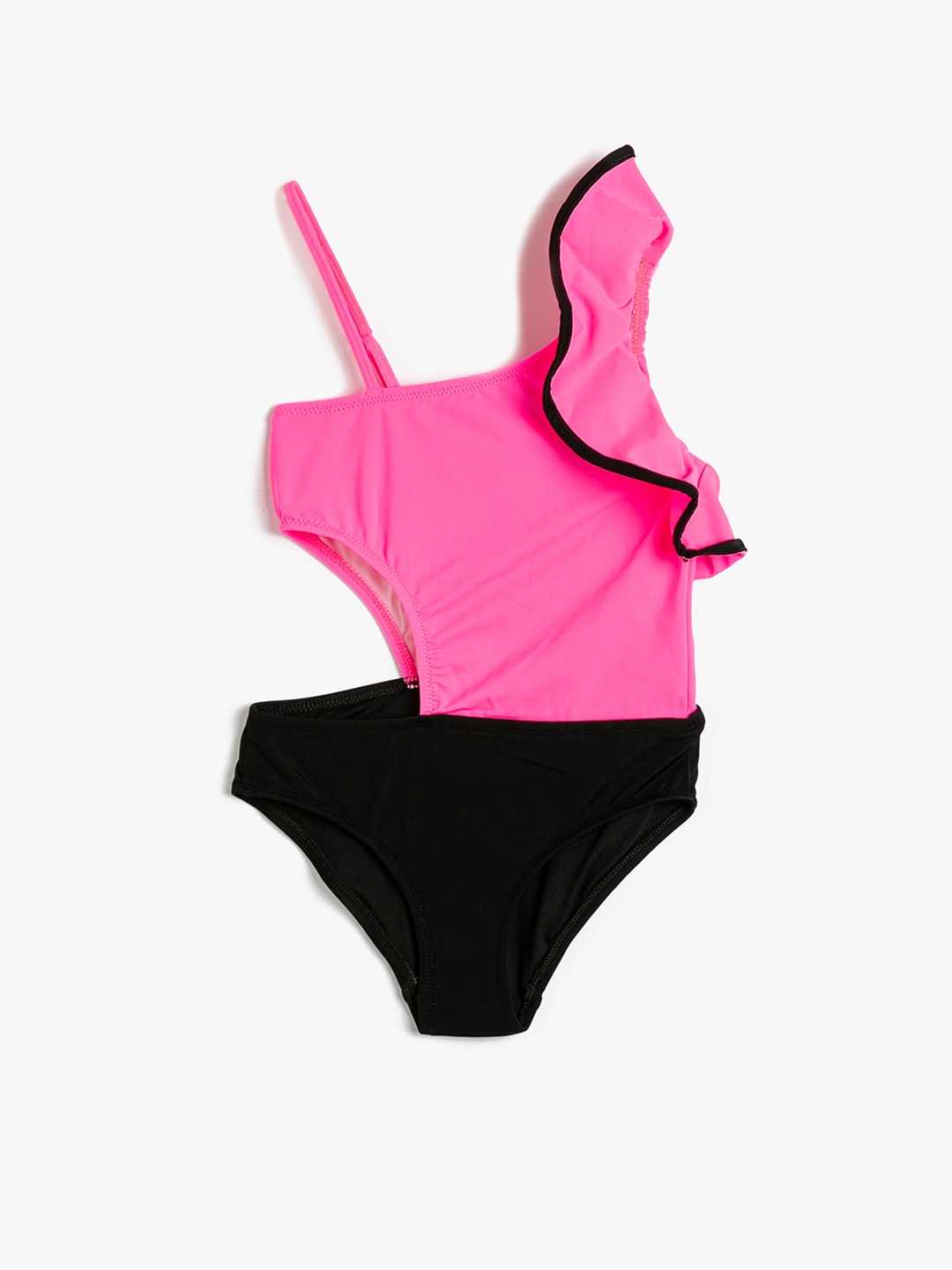 

Koton Girls Colourblocked Sleeveless Bodysuit, Black