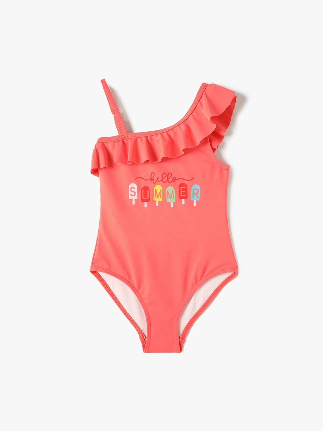 

Koton Girls Printed Body Suit, Coral