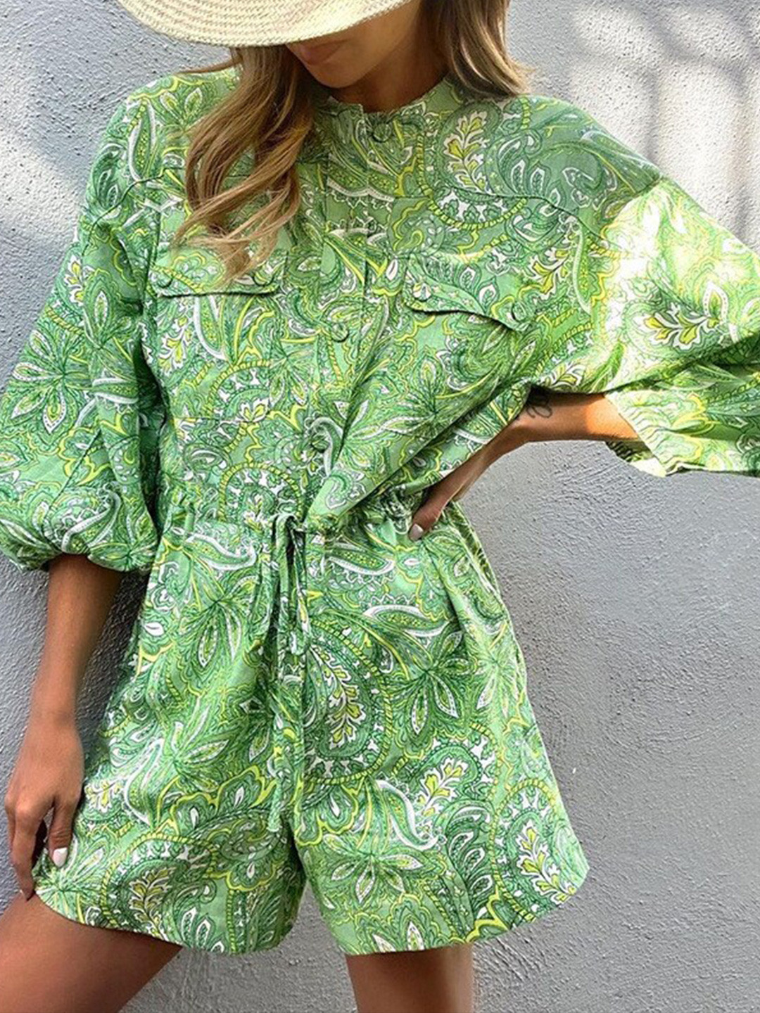 

StyleCast x Revolte Ethnic Printed Playsuit, Green