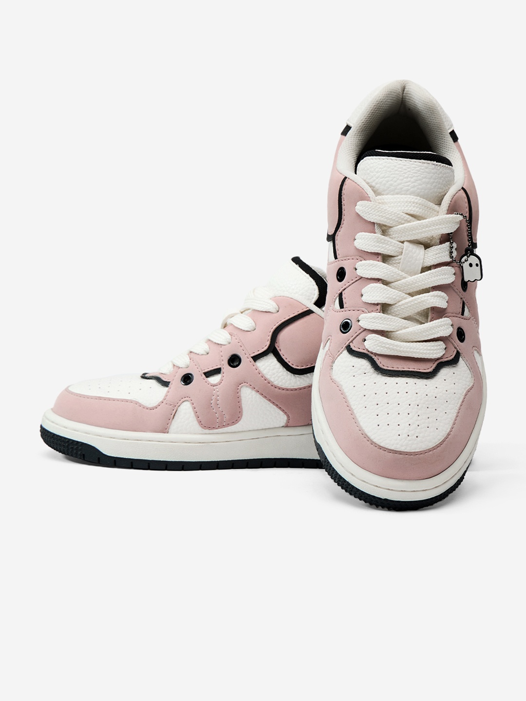

The Souled Store Men Colourblocked Round Toe Lightweight Nubuck Skate Shoes, Pink