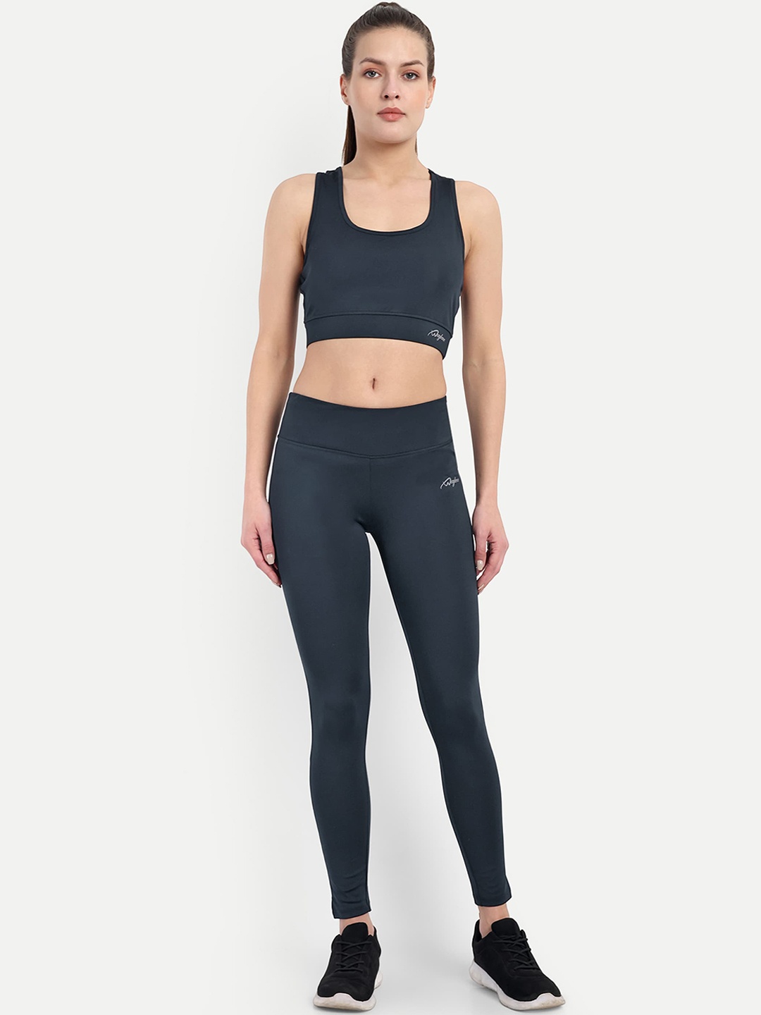 

WAYLENE Shoulder Straps Sports Bra & Tights, Navy blue
