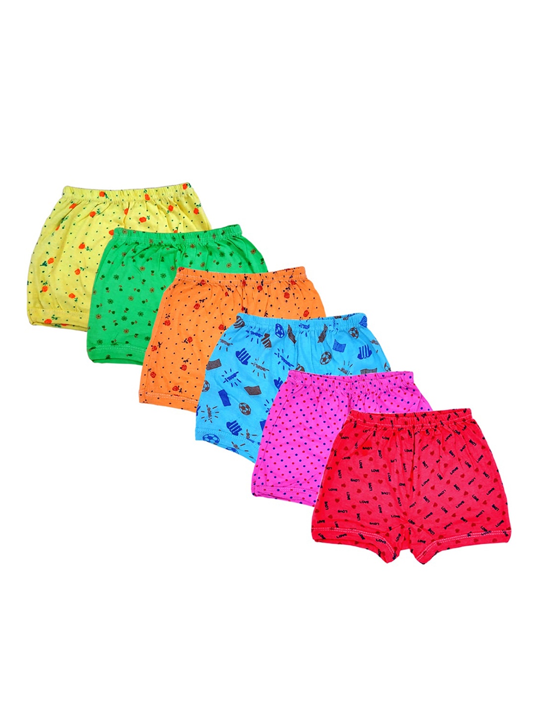 

BAESD Kids Pack of 6 Printed Pure Cotton Basic Briefs 62_S.A.O_PO-6, Red