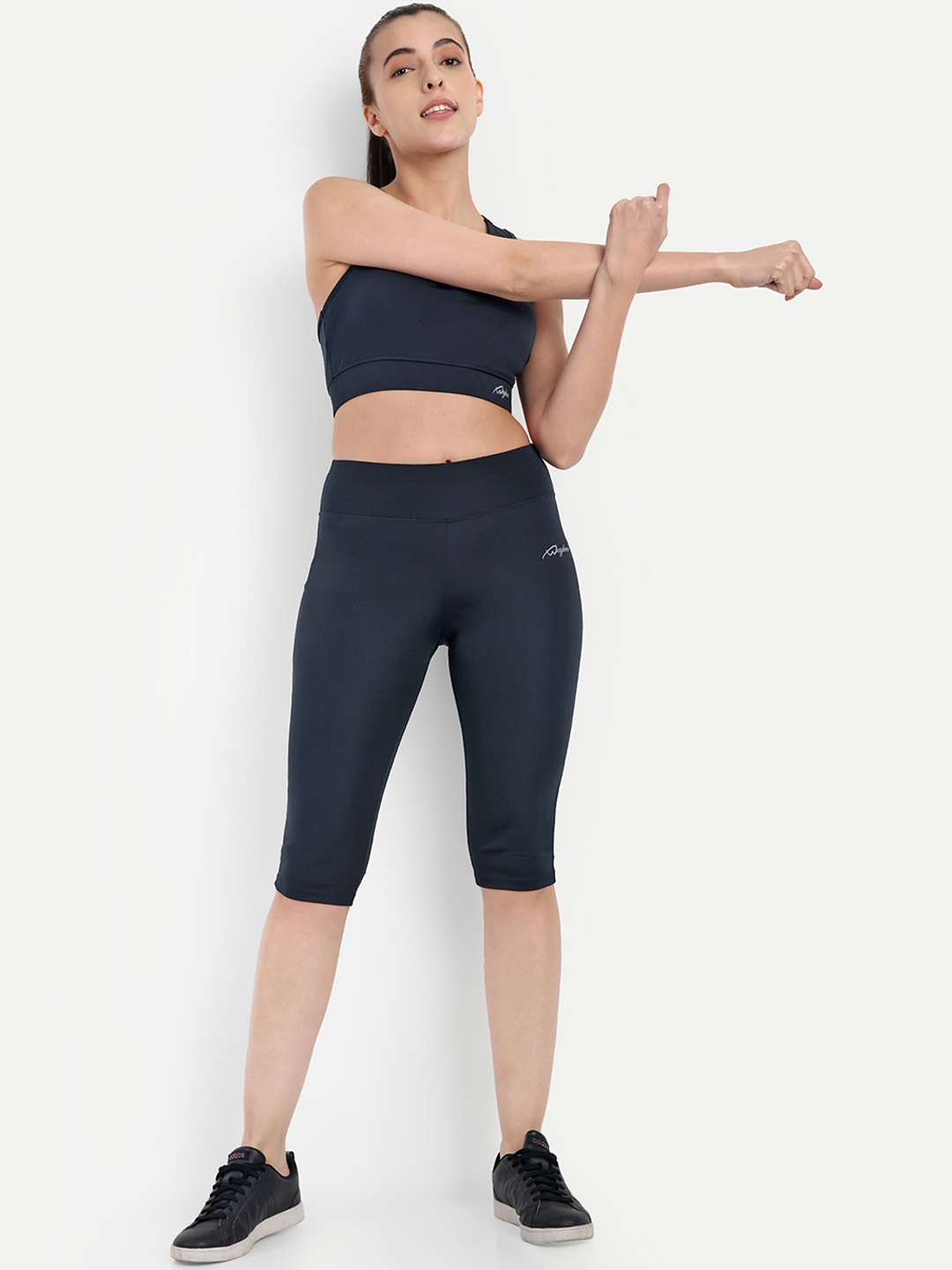 

WAYLENE Shoulder Straps High-Rise Sports Tracksuit, Navy blue