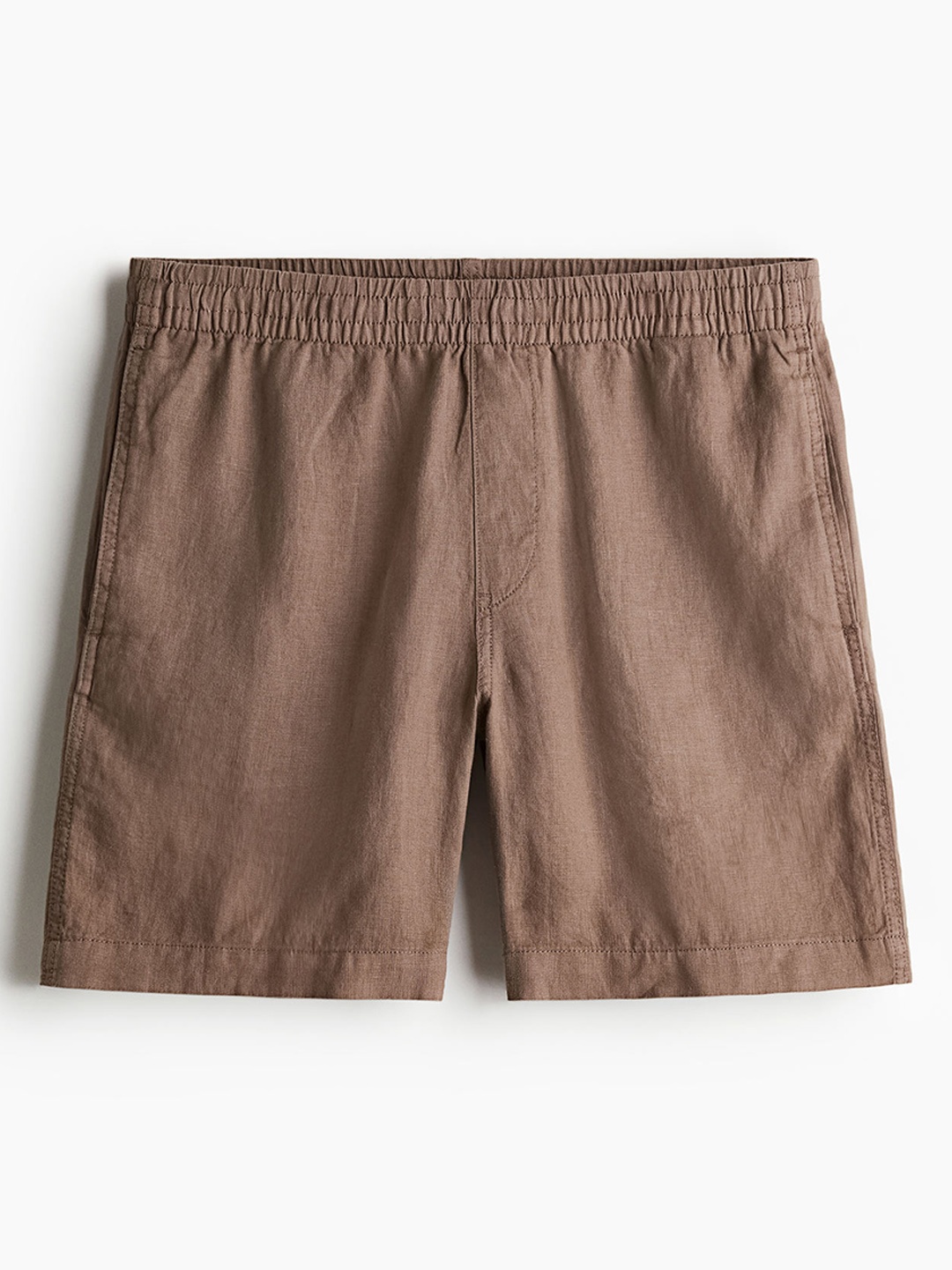 

H&M Men Regular Fit Linen Shorts, Beige