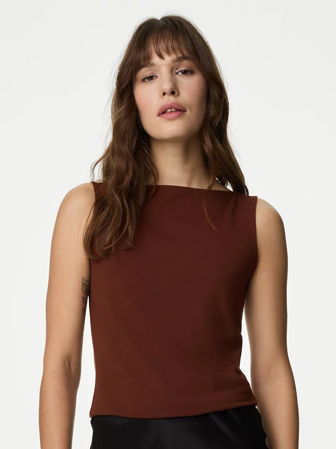 

Marks & Spencer Round Neck Tank Top, Brown