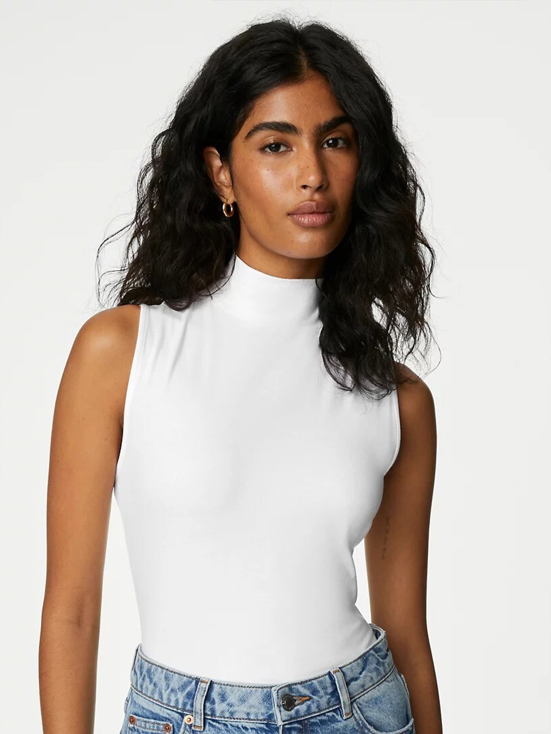 

Marks & Spencer High Neck Tank Top, White