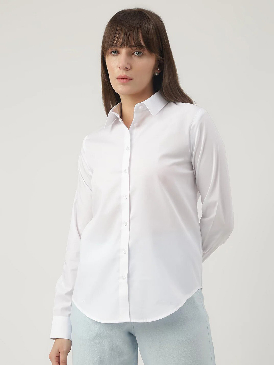 

Marks & Spencer Spread Collar Long Sleeves Cotton Casual Shirt, White