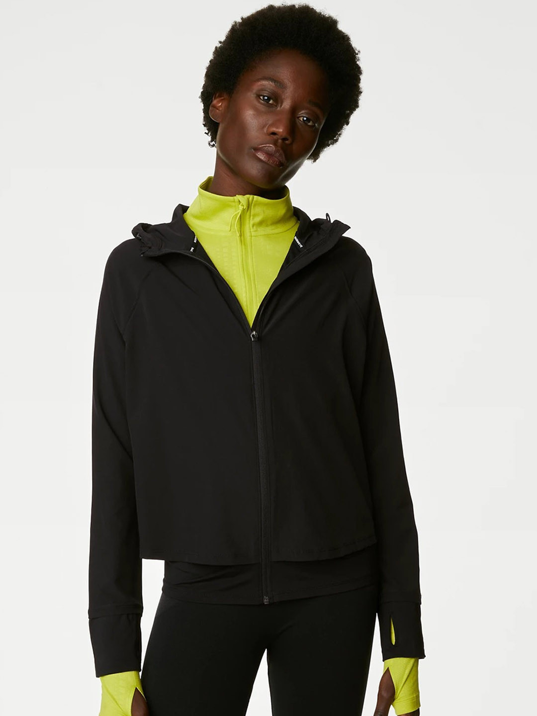 

Marks & Spencer Long Sleeves Hooded Jacket, Black