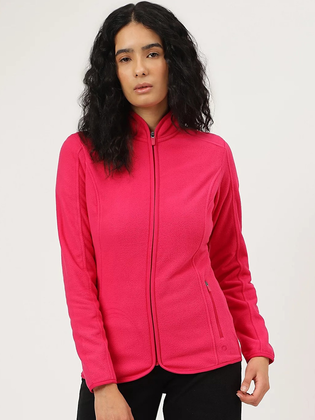 

Marks & Spencer Long Sleeves Fleece Open Front Jacket, Pink