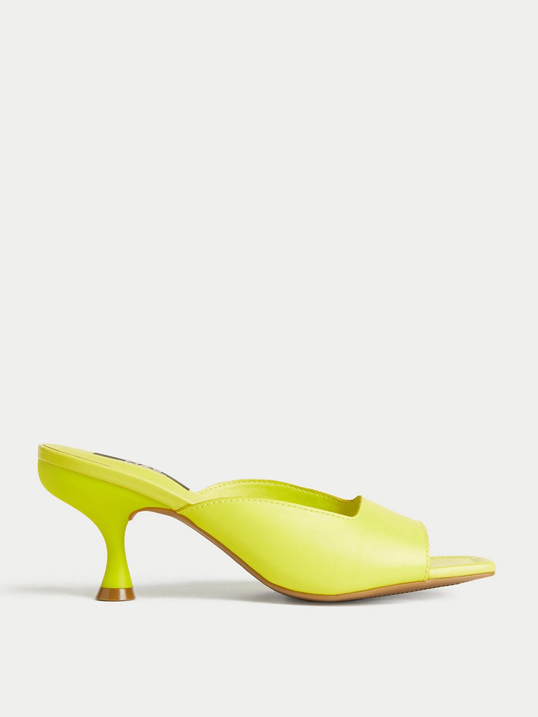 

Marks & Spencer Open Toe Kitten Heels, Lime green