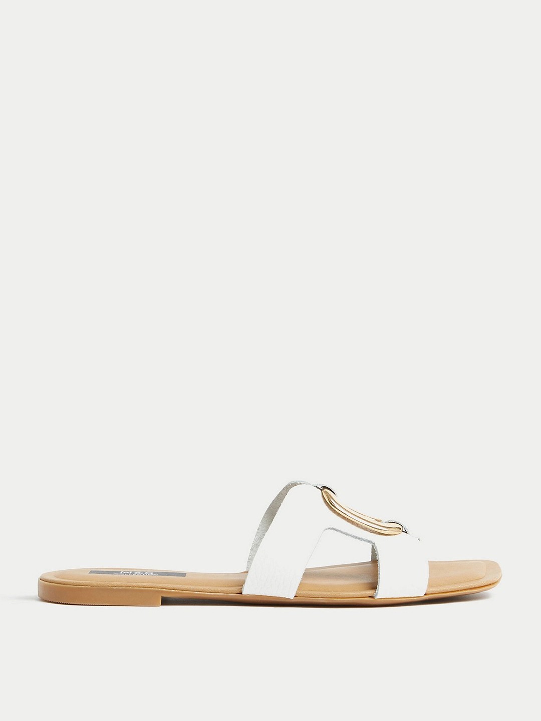 

Marks & Spencer Women PU Open Toe Flats, White