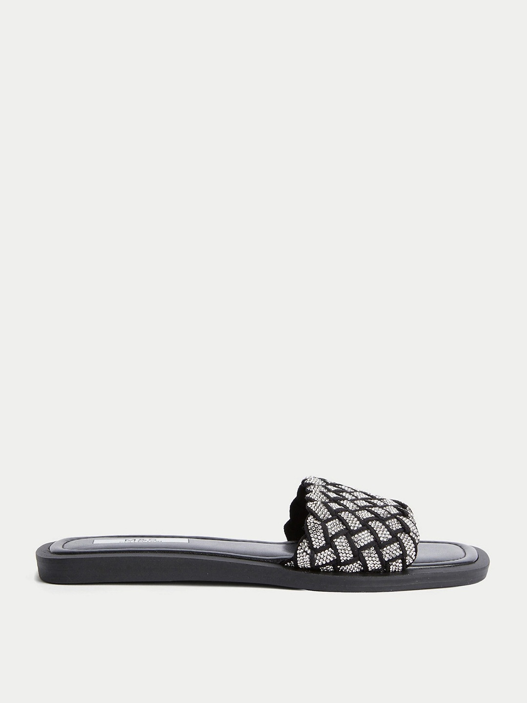 

Marks & Spencer Women Embellished Open Toe Flats, Black
