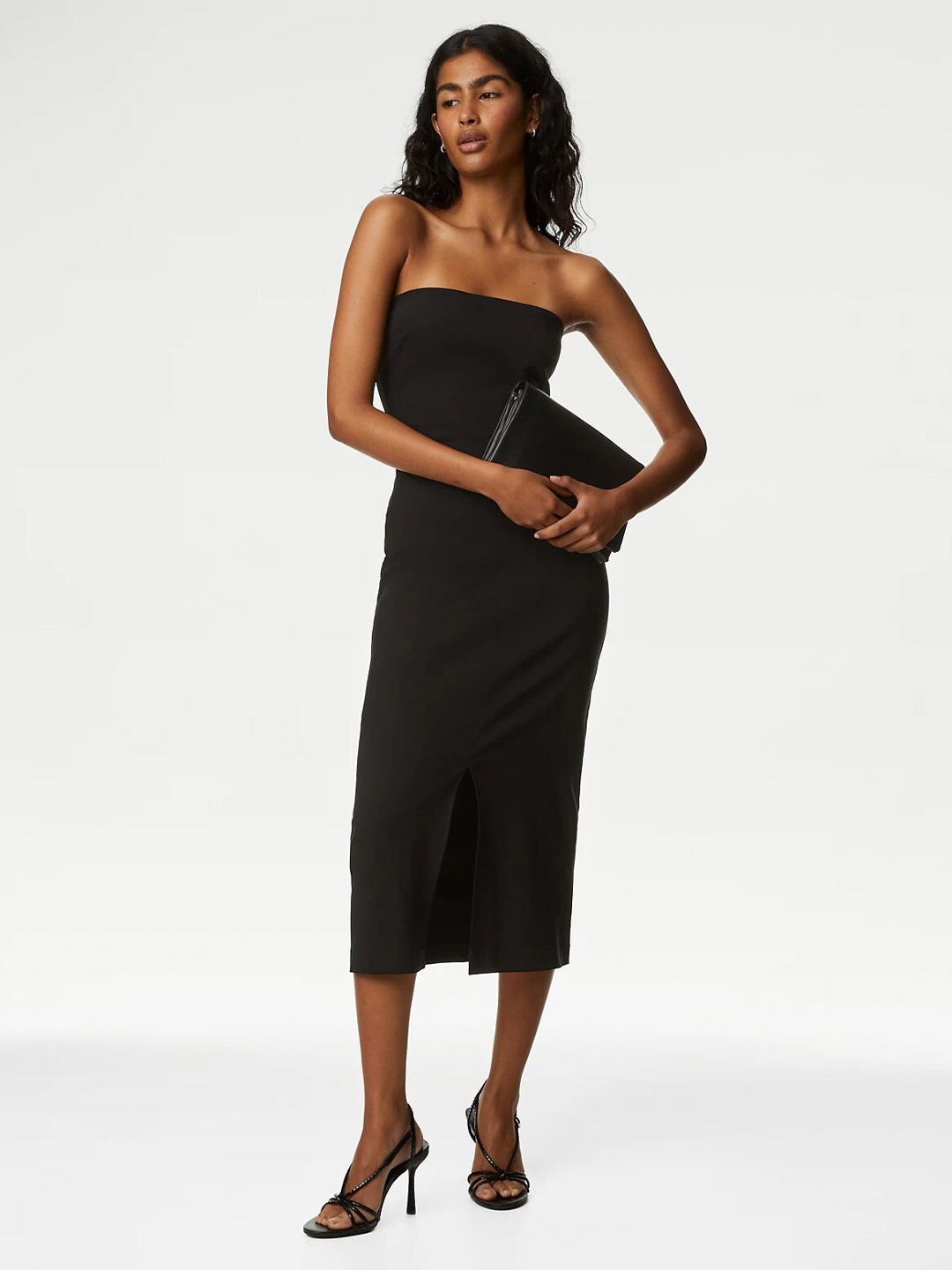 

Marks & Spencer Off-Shoulder Bodycon Midi Dress, Black