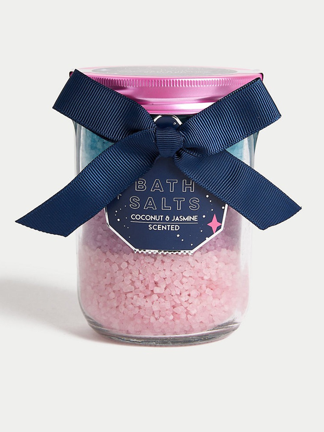 

Marks & Spencer Coconut & Jasmine Scented Bath Fizzer Salts with Jar - 600gm, Pink