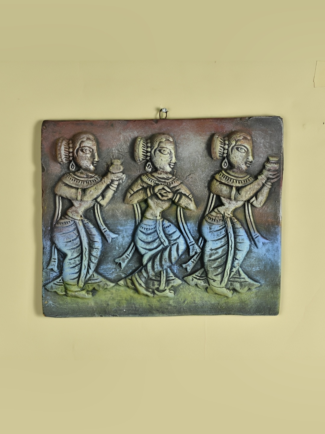 

SOWPEACE Brown Terracotta Three Women Abstract Wall Hanging