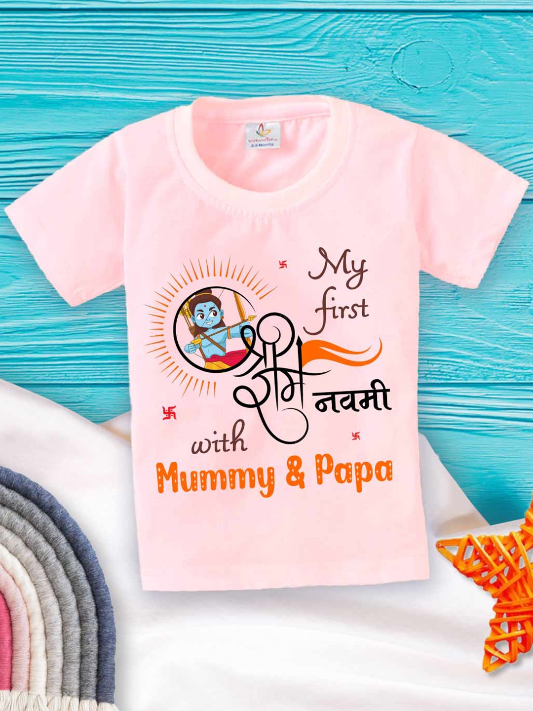 

Babywish Kids Graphic Printed Relaxed Fit Cotton T-shirt, Pink