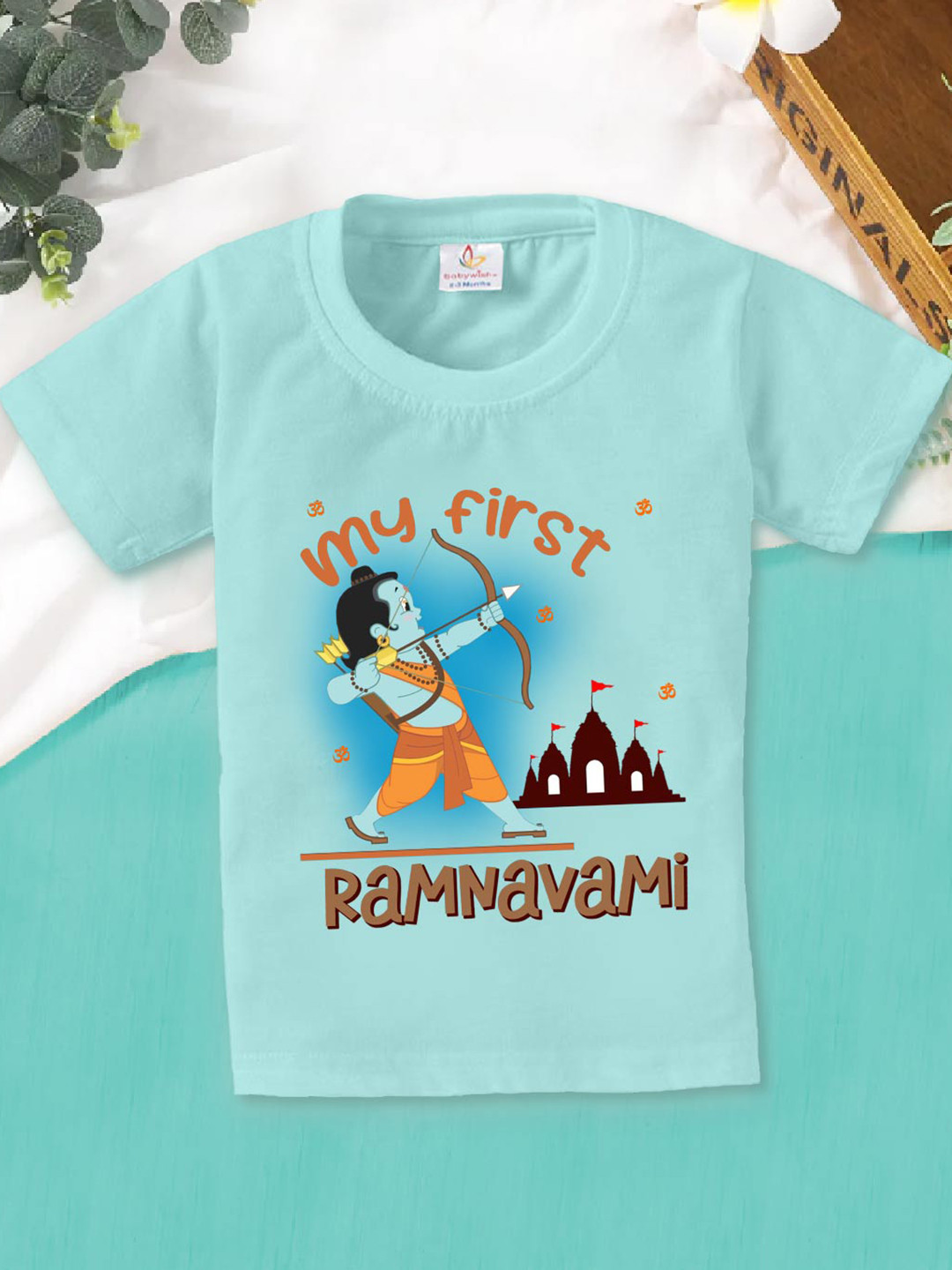 

Babywish Kids Graphic Printed Relaxed Fit Cotton T-shirt, Sea green