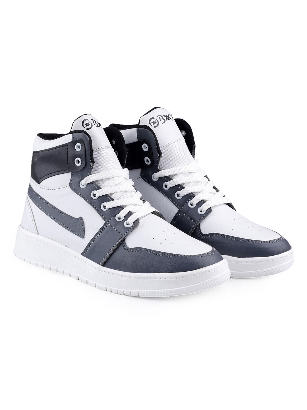 

Bxxy Men Colourblocked High Top Sneakers, Grey