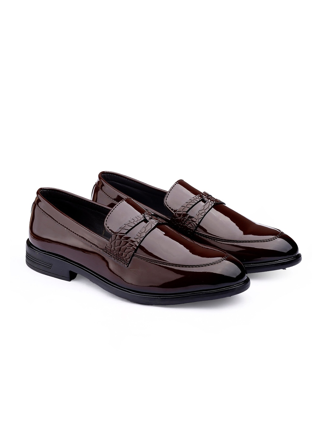 

Bxxy Men Formal Slip On Shoes, Brown