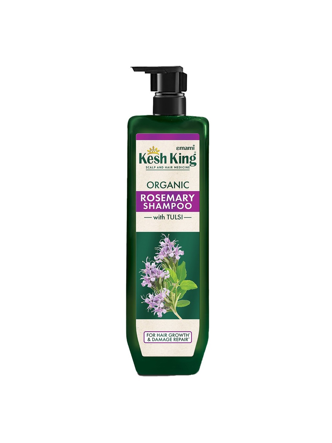

Kesh King Organics Rosemary Shampoo with Tulsi for Anti hairfall & Hair Growth - 300ml, Green