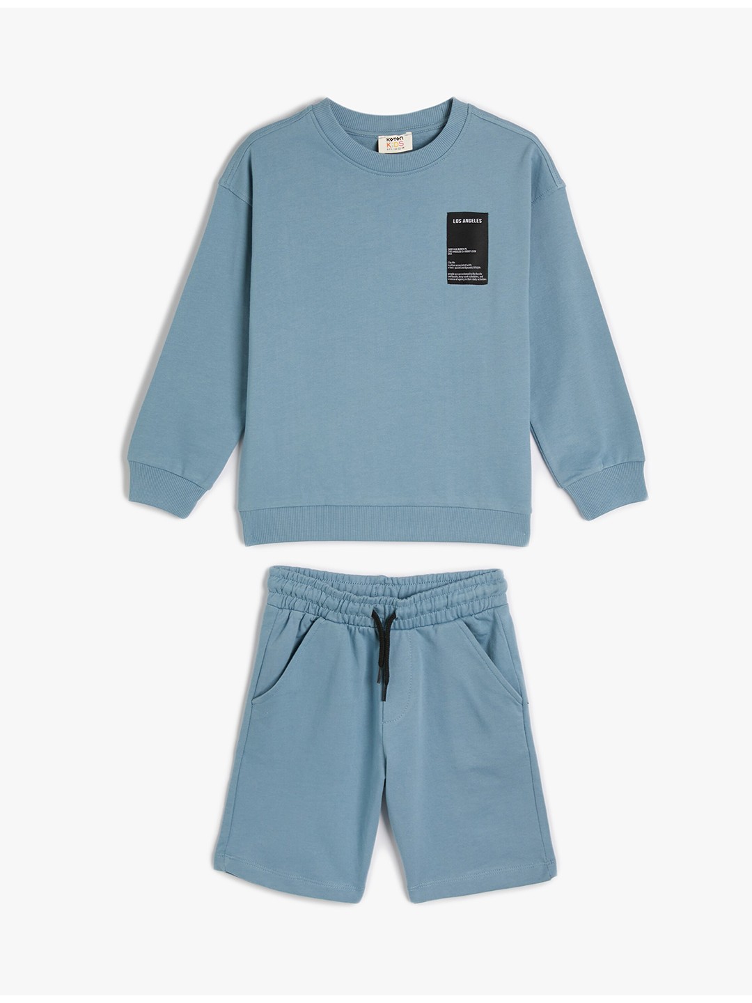 

Koton Boys Pure Cotton T-shirt With Shorts, Blue