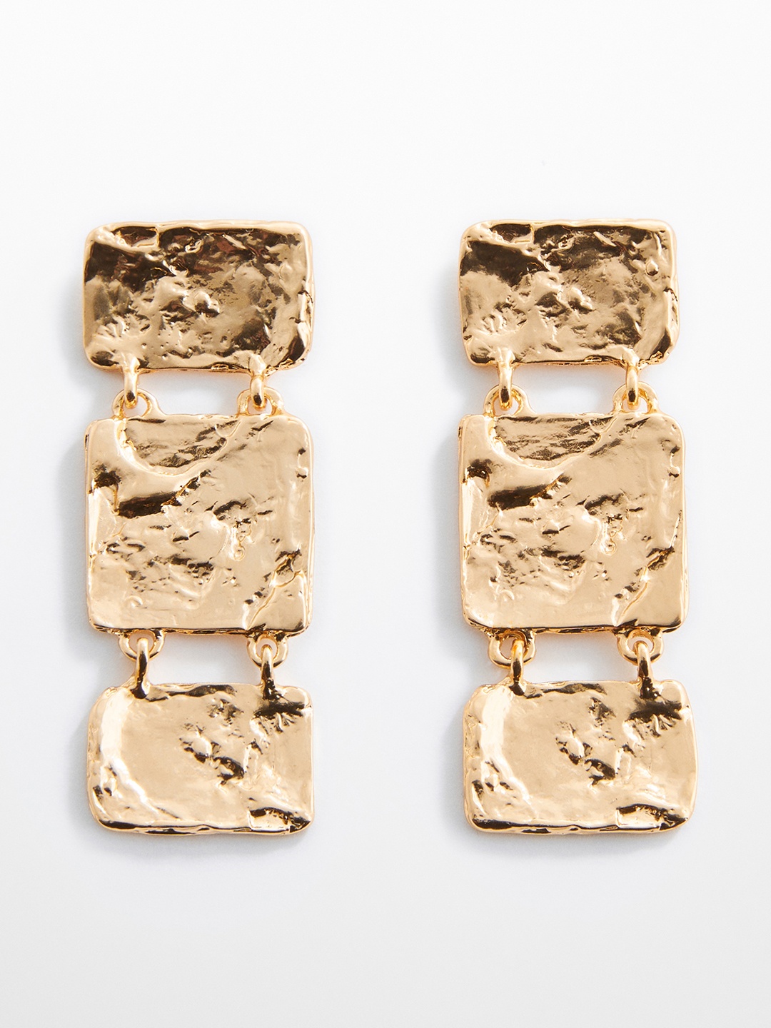 

MANGO Contemporary Drop Earrings, Gold