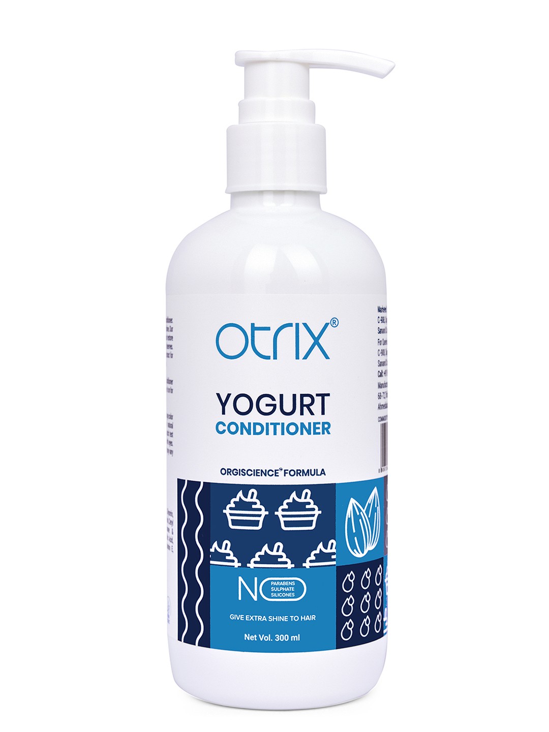 Otrix Organic Yogurt Deep Nourishing Conditioner with Coconut Oil - 300 ml, White