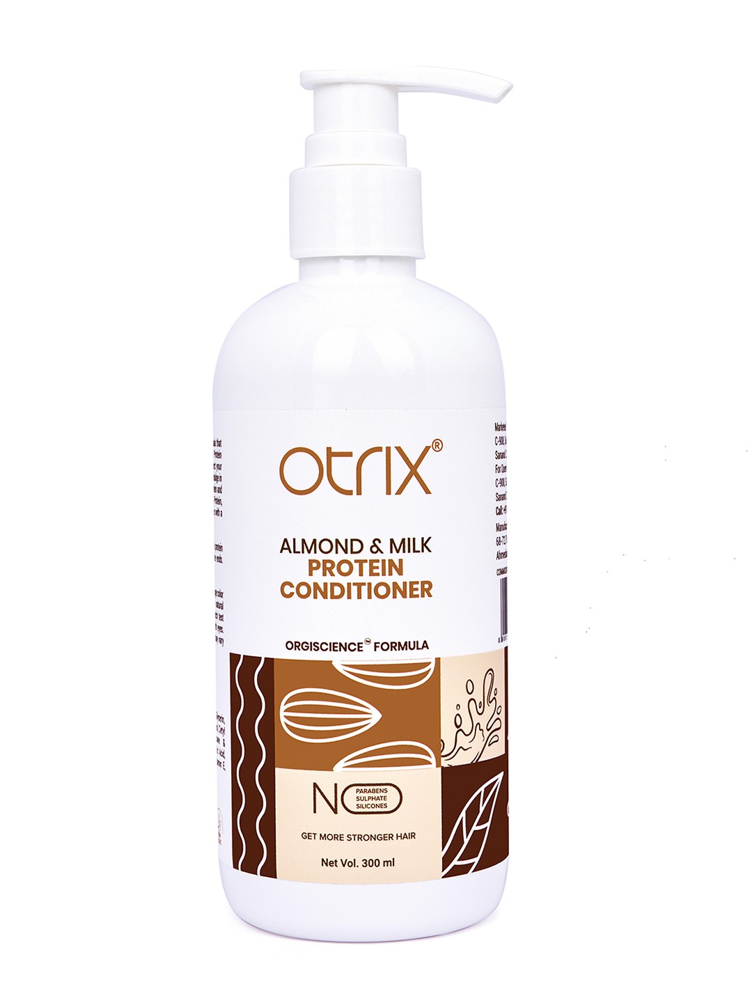 

Otrix Organic Almond & Milk Protein Conditioner - 300 ml, White