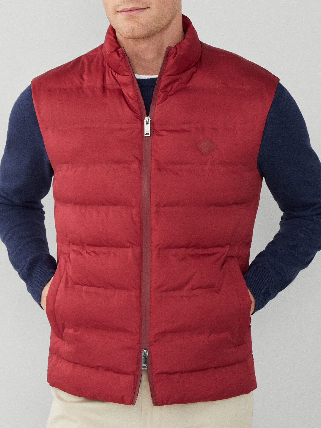 

HACKETT LONDON Mock Collar Gilet Padded Jacket, Red