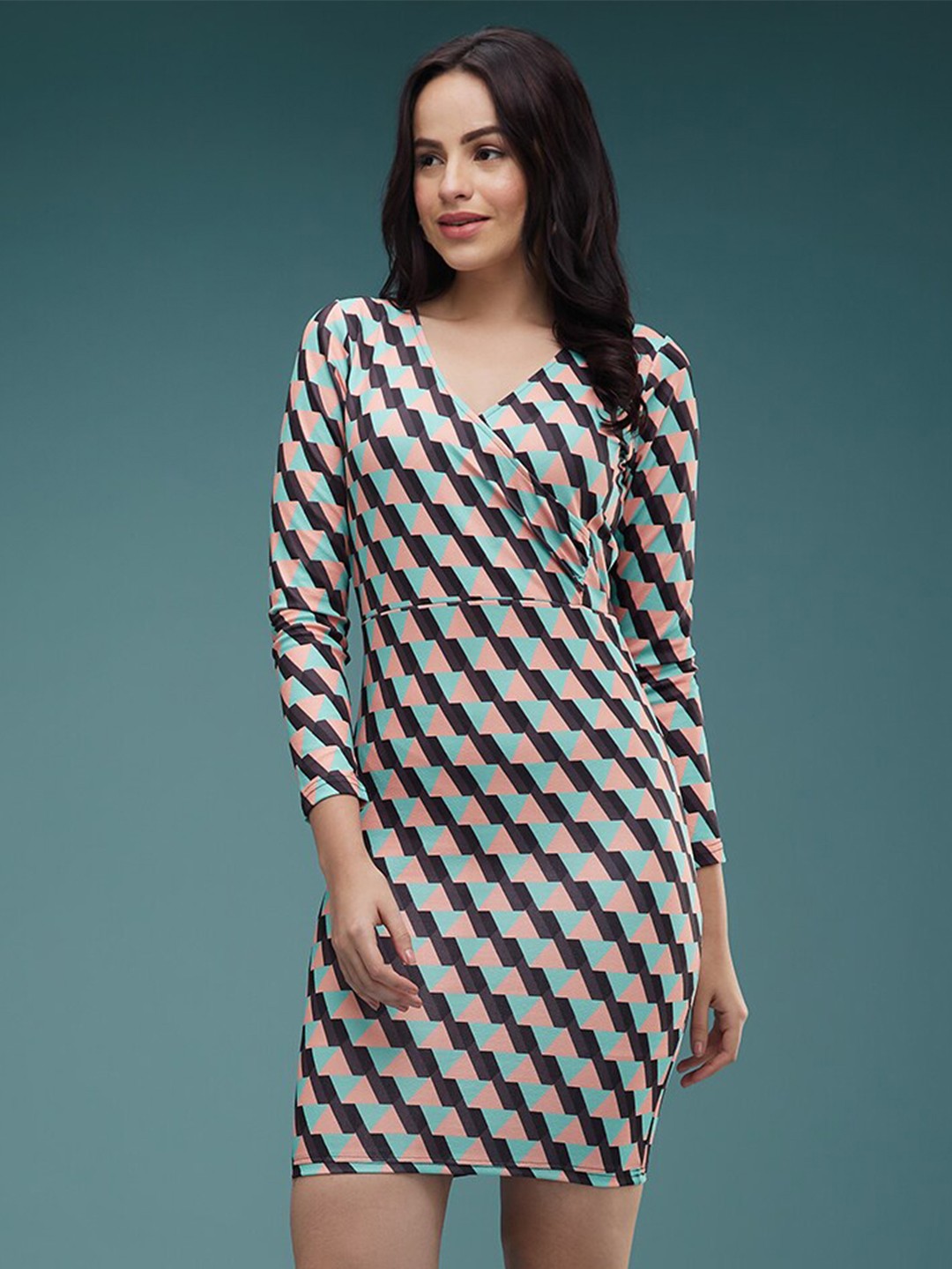 

DressBerry Printed Sheath Dress, Blue
