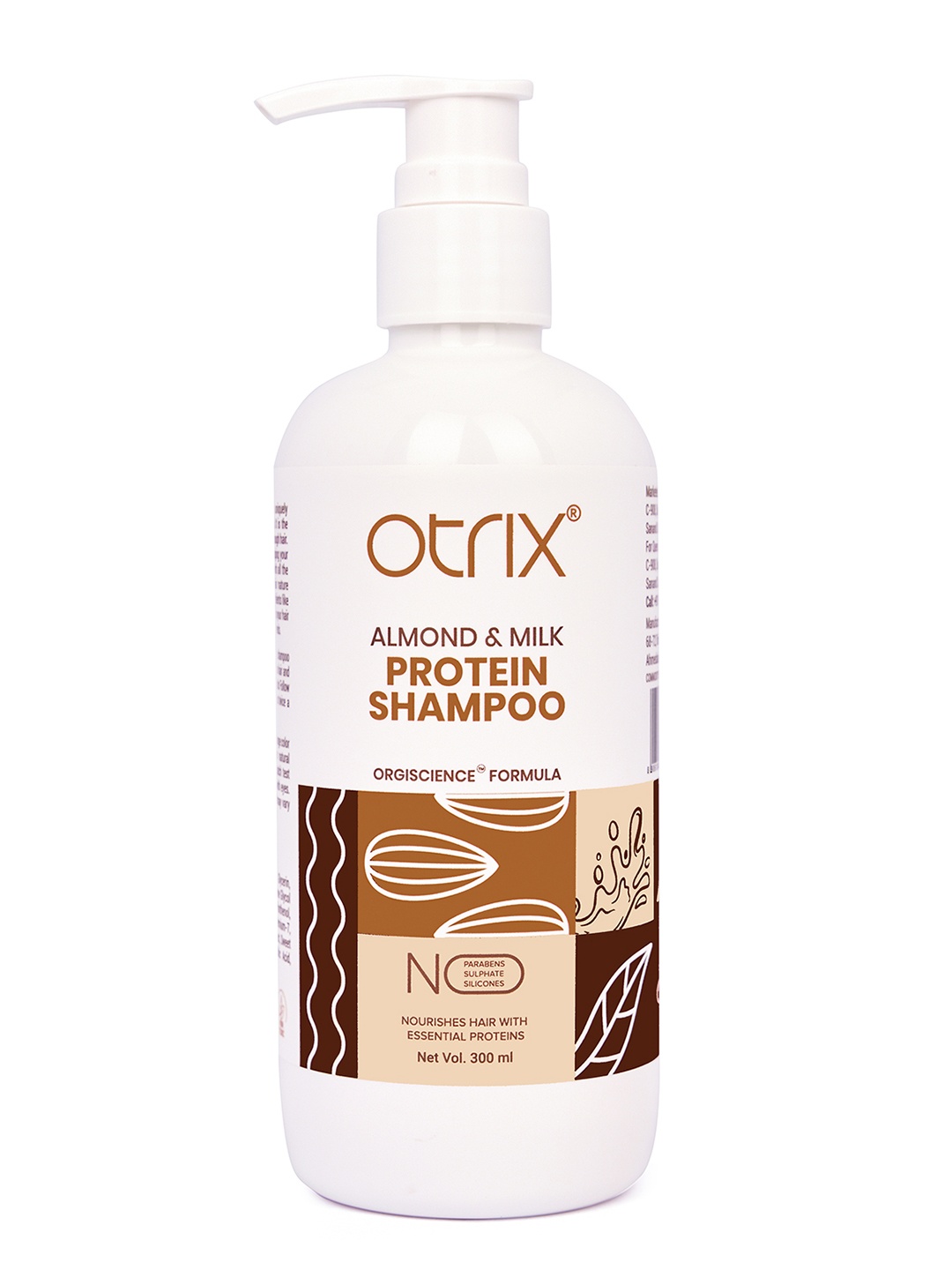 

Otrix Almond & Milk Protein Nourishing Shampoo - 300ml, White