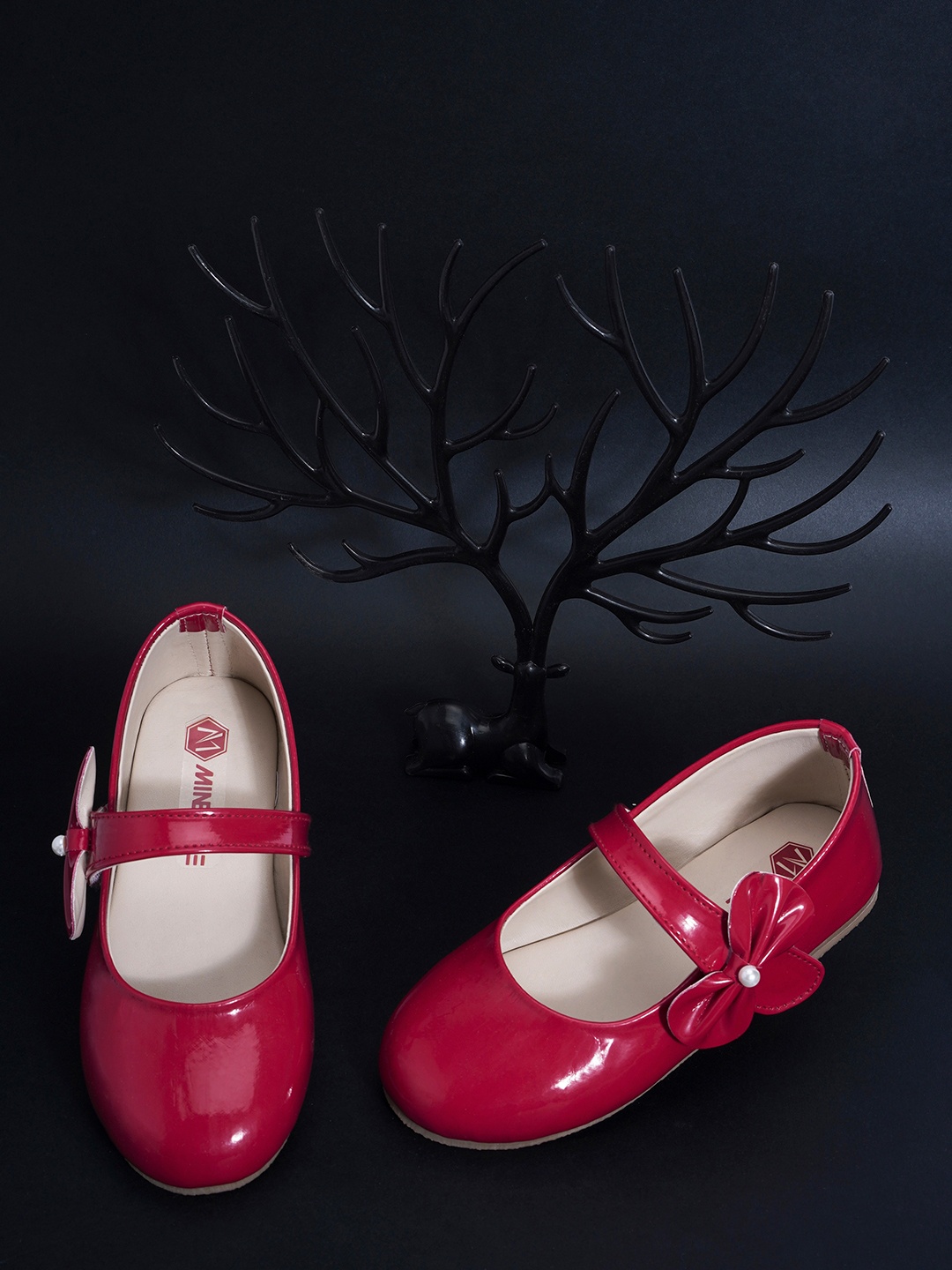 

Minesole Girls Bow Detail Ballerinas, Red